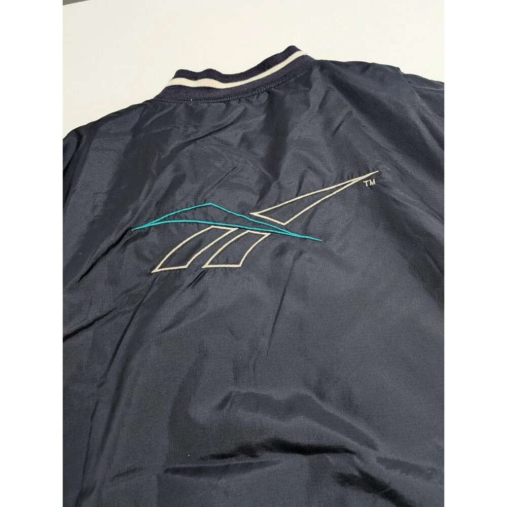 Vintage Reebok Jacket Coat Embroidered XL Mens Track Full Zip Teal Green & Blue